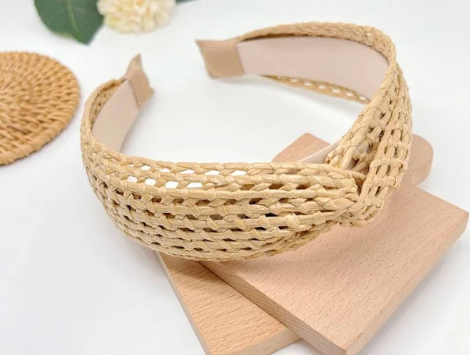 accessory Twist Braid Straw Weaved Headband Etsy - Seller $10.22
