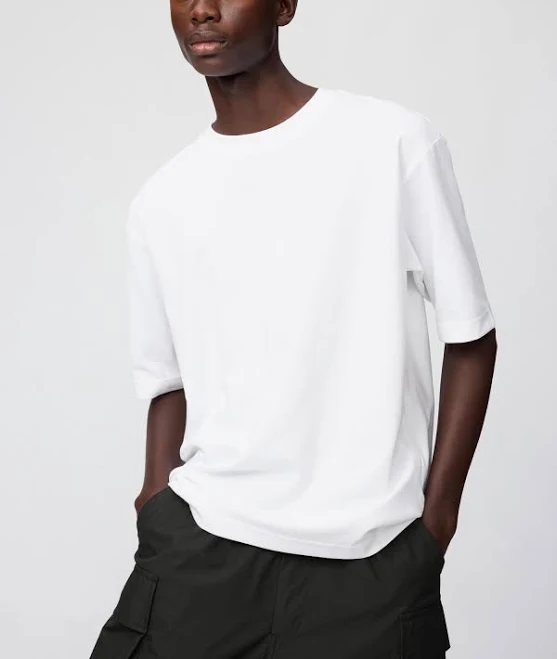 top UNIQLO Airism Cotton Oversized Half-Sleeve Quick-Drying T-Shirt Uniqlo $19.9