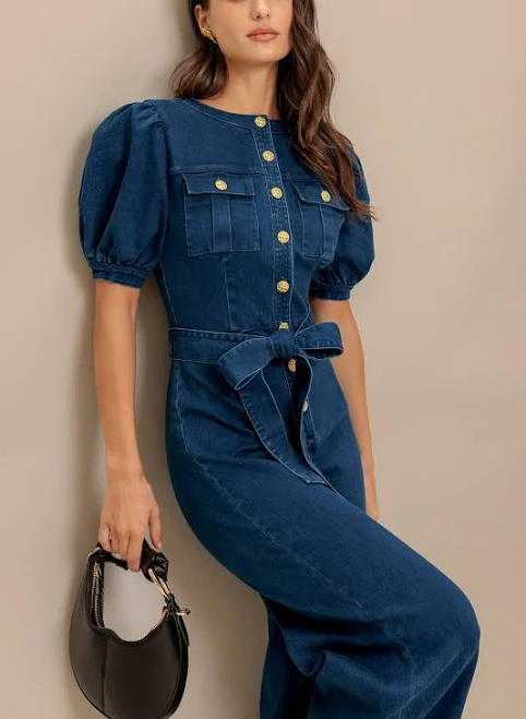 jumpsuit Utility Queen Denim Jumpsuit Flying Tomato Retail $86