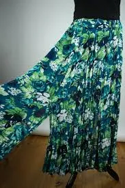 skirt Vintage Blue Green Floral Skirt S, Midiskirt Flower Print, Colorful Flower Pattern Skirt, 90s Summer Patterned Clothes Etsy $47.64