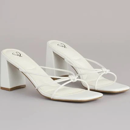 shoes Windsor Fashion Fix Knotted Block Heel Leather Mules Windsor $30.9