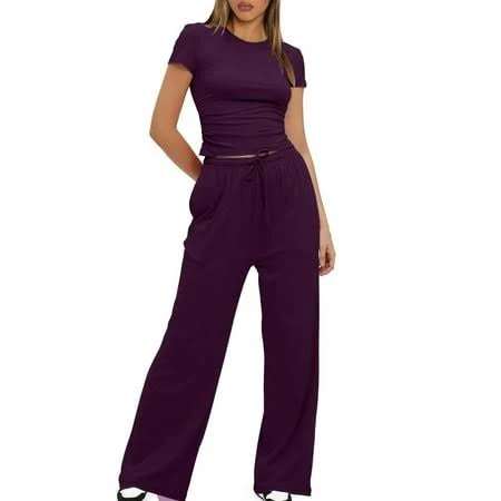 matching set Women's 2 Piece Lounge Sets Walmart - gjutow $17.99