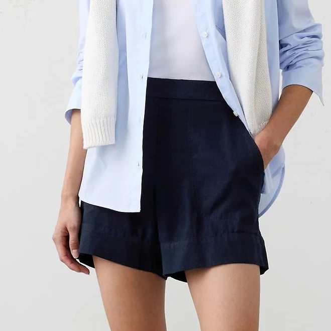 shorts Women's Anyday High-Rise Linen-Blend Shorts Banana Republic Factory $30