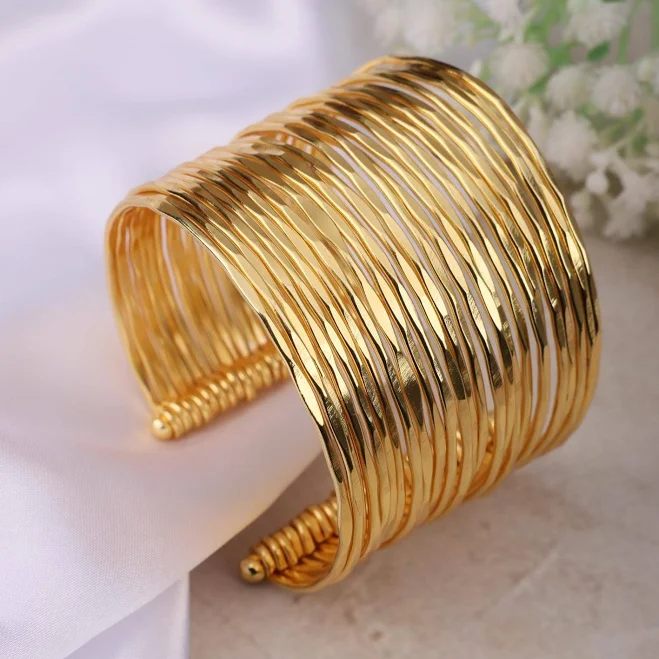 accessory Women's Boho Wide Textured Gold Statement Cuff Bracelet Etsy - Seller $28.67