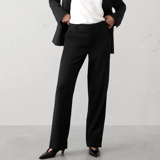 pants Women's High-Rise Sculpted Straight Trouser Banana Republic Factory $50