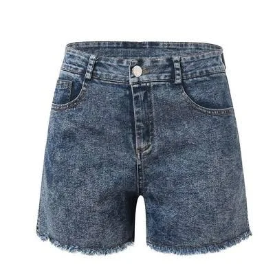shorts Women's High-Waisted Stretchy Raw Hem Denim Shorts Target $27.99