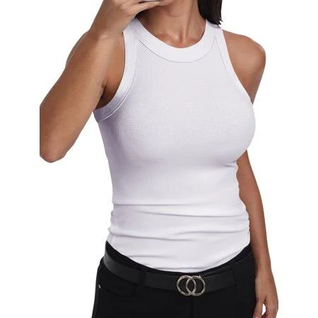 top Women's Sleeveless Racerback Tank Top Walmart - nanlinan $11.39
