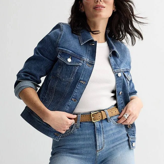 outerwear Women's Sonoma Goods For Life Denim Jacket, Size: XS, Medium Wash Kohl's $42.49