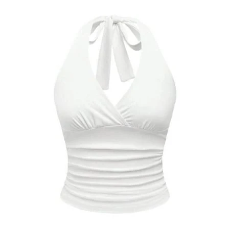 top Women's Stretchy Halterneck V Neck Camisole Top Walmart - YunSiYing Co., Ltd $14.51