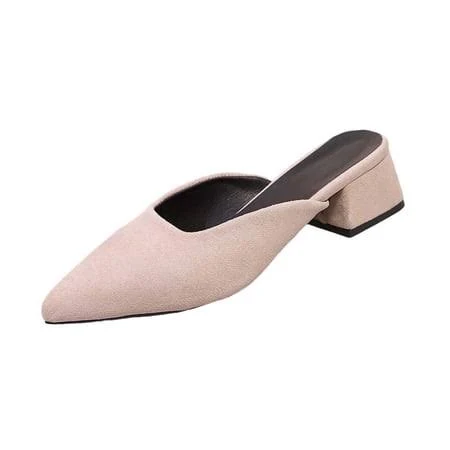 shoes Women's Suede Chunky Block Heel Dress Shoes Walmart - GUZOM SHOES $24.05