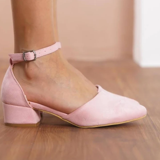 shoes Women's Vegan Suede Low Block Heel Sandals Etsy - HylWedding $74.9