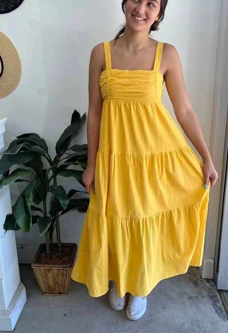 dress Yellow Mustard Maxi AndyLiz $45