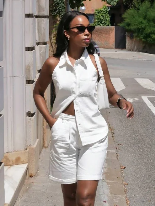 outfits Yess Loren Women's Denim Two Piece Outfit Shein $31.29