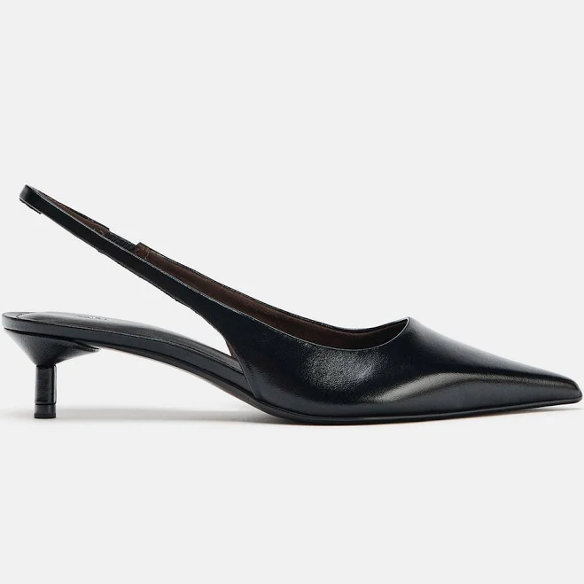 shoes Zara Leather Slingback Shoes Zara USA $79.9