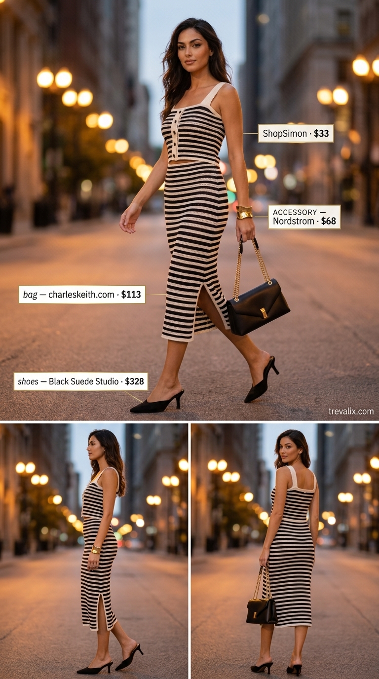 Sleek Midnight Crochet Set 2026 Black crochet matching set for women, ideal for evening dinner or date night outfits 2026.