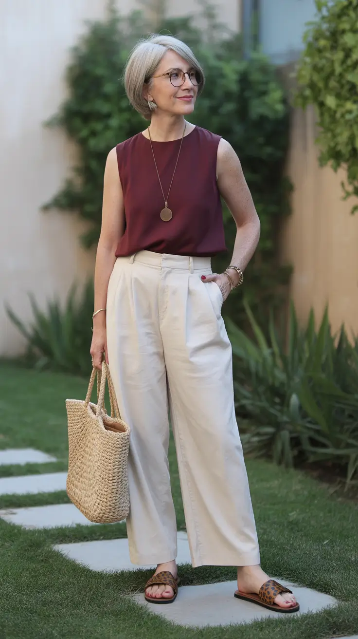 21 summer outfit for women over 60 2026 Warm Neutrals and Rich Tones for Understated Elegance
