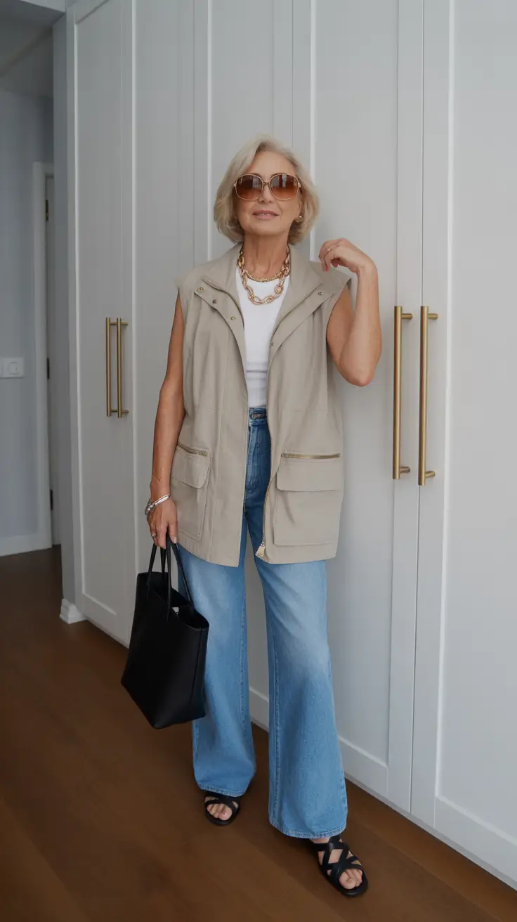 21 summer outfit for women over 60 2026 Light Utility Layers That Add Structure Without Weight