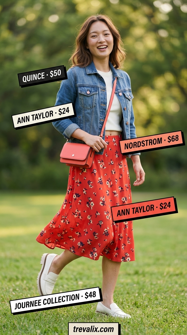 Preppy Skirt Outfits 2026 Navy gingham A-line mini skirt outfit for summer picnic, daytime event, preppy style. Summer skirt outfits ideas 2026.