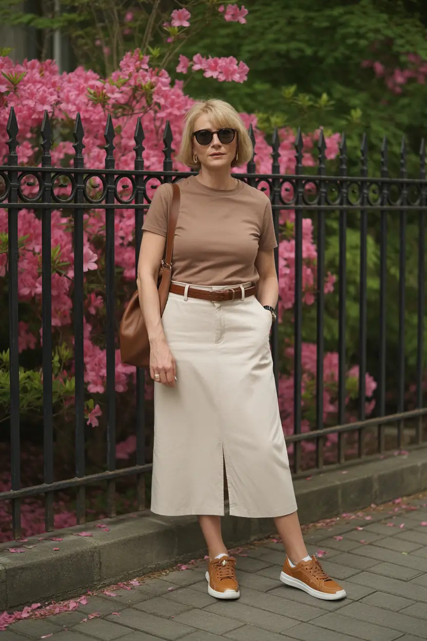 Timeless summer outfit for women over 50 2026 Relaxed Neutrals That Feel Like Everyday Confidence