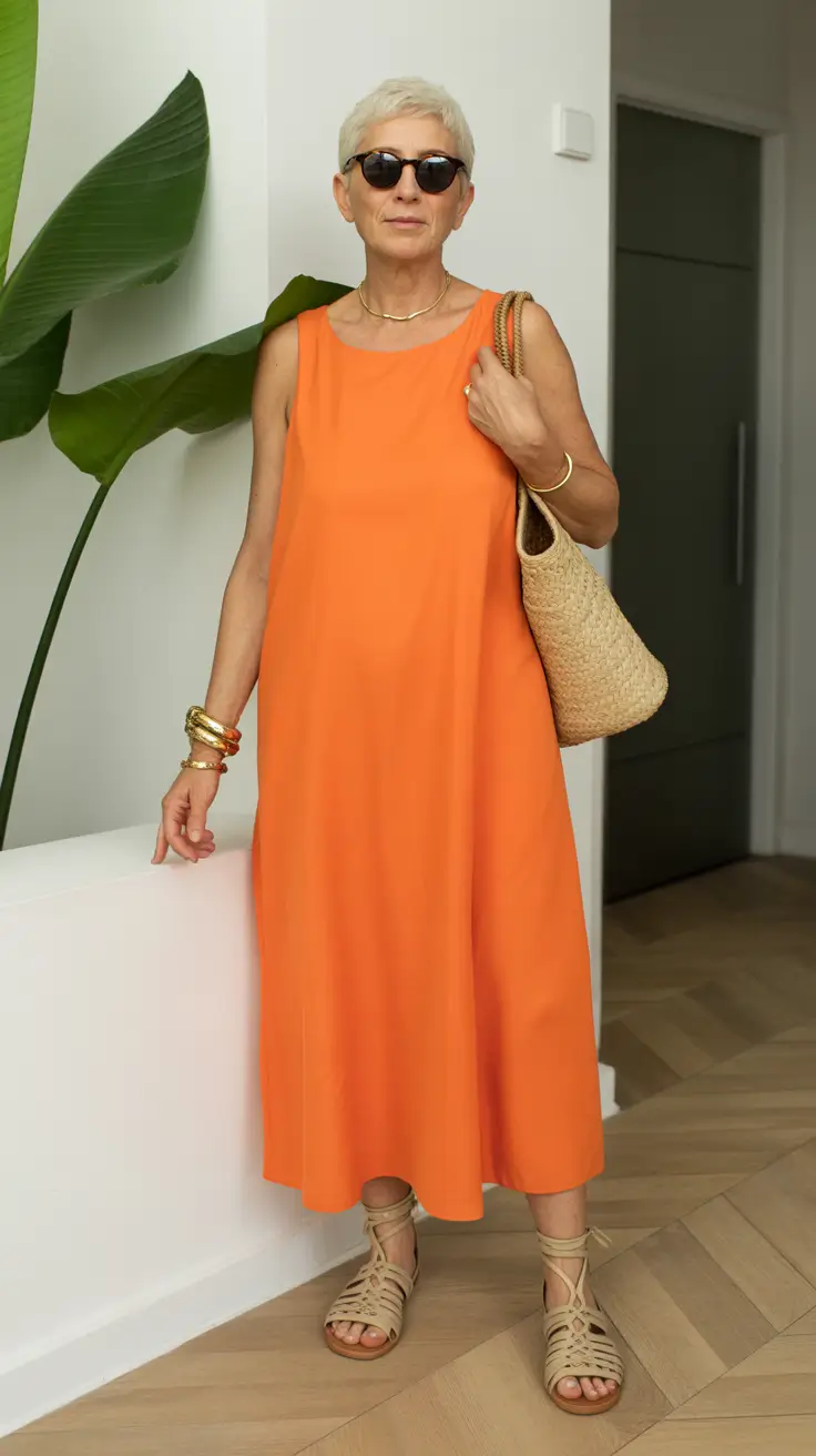 Timeless summer outfit for women over 50 2026 Bold Color That Instantly Lifts Your Mood