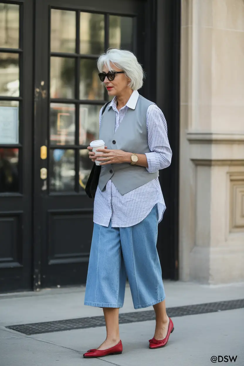 Timeless summer outfit for women over 50 2026 Smart Casual Layers That Feel Quietly Powerful