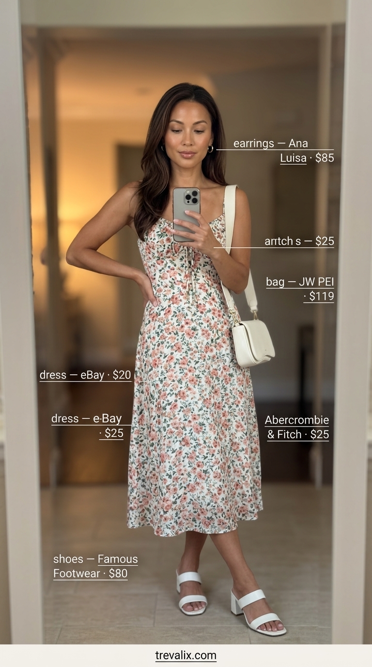 Trendy summer church outfits for women 2026: Olive green midi shirt dress with cognac leather accessories.