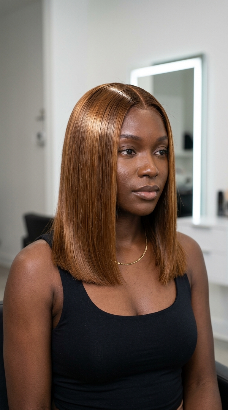 Syrup Brunette All-Over Gloss 2026 long caramel brunette all-over gloss with amber undertones and glass-like shine for sophisticated daily wear