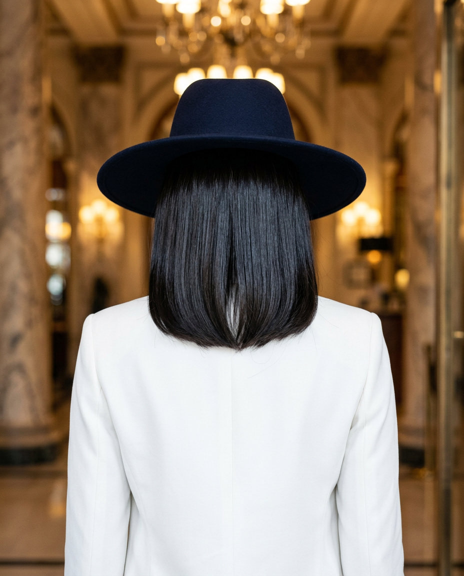 shoulder-length deep espresso lob with blunt ends and high-shine gloss for summer 2026