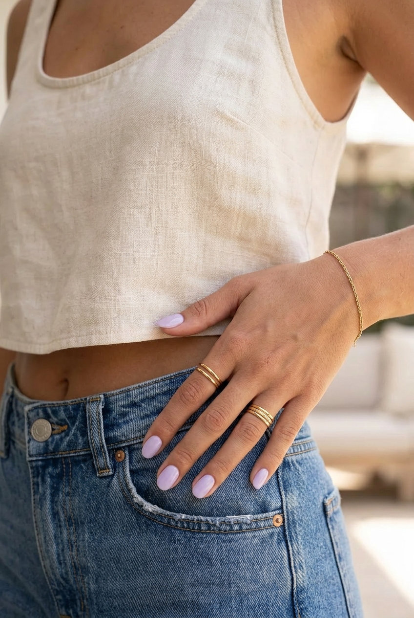 Milky Lavender Nails: June Manicure Ideas 2026 Milky lavender oval nails for june manicure ideas - summer trends 2026. Elegant for weddings and daily wear.