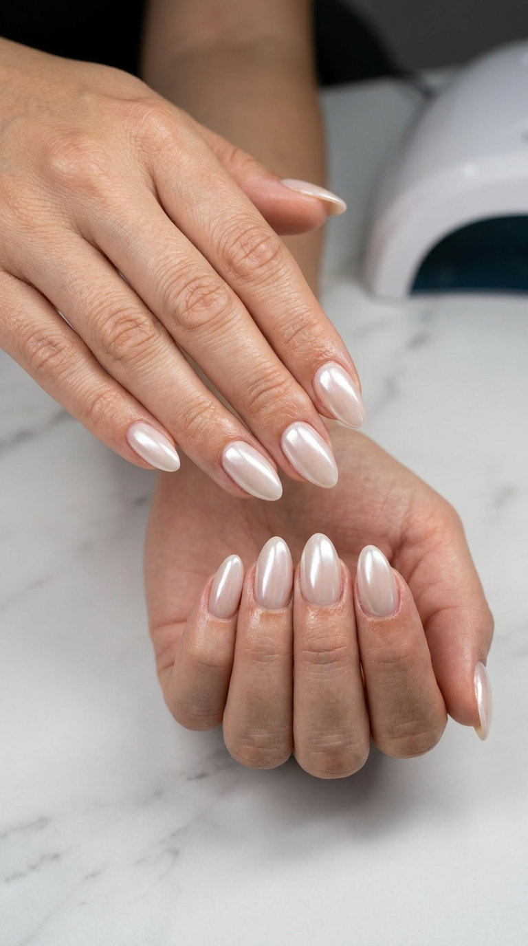 June Nails Ideas: Nude Glazed Donut Summer 2026 June nails ideas: Nude Glazed Donut Almond for a glamorous and sophisticated summer 2026 look.