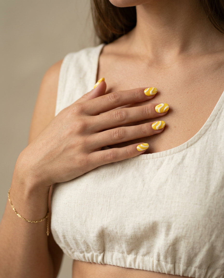 Buttercream Swirl Nails | Manicure Colors Summer 2026 Sunshine Buttercream Swirls nails: playful cheerful manicure colors summer 2026 for festivals and parties.