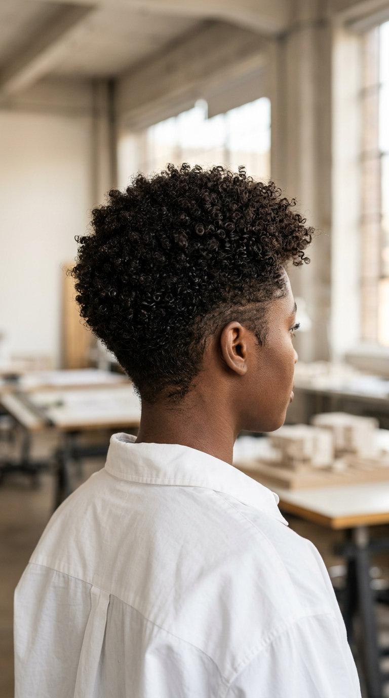 short natural black tapered afro with clipper fade for summer 2026