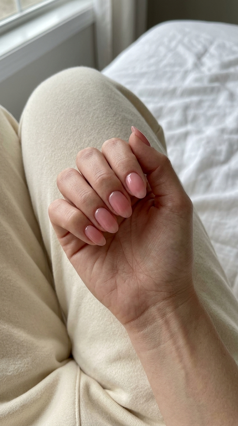 Oval Summer Nails 2026: Strawberry Milkshake Jelly Oval summer nails 2026: Sweet creamy strawberry pink jelly for a juicy, playful date night look.