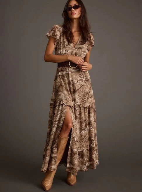 dress 12th Tribe Women's Sundance Mocha Printed Maxi Dress 12th Tribe $58.8