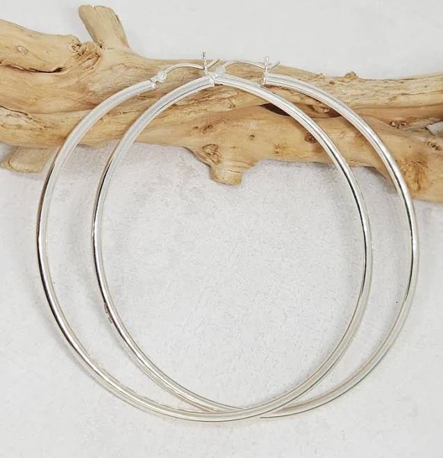 accessory 925 Sterling Silver XL Hoop Earrings Etsy - SilverAndGold4You $95