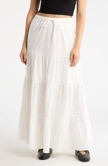 skirt Abound Tiered Cotton Maxi Skirt Nordstrom Rack $34.97