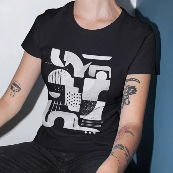 top Abstract Geometric Graphic T-Shirt Etsy - Seller $22.4
