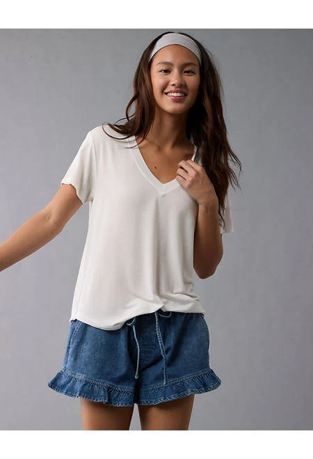 top AE Soft & Sexy V Neck T-Shirt American Eagle Outfitters $14.99
