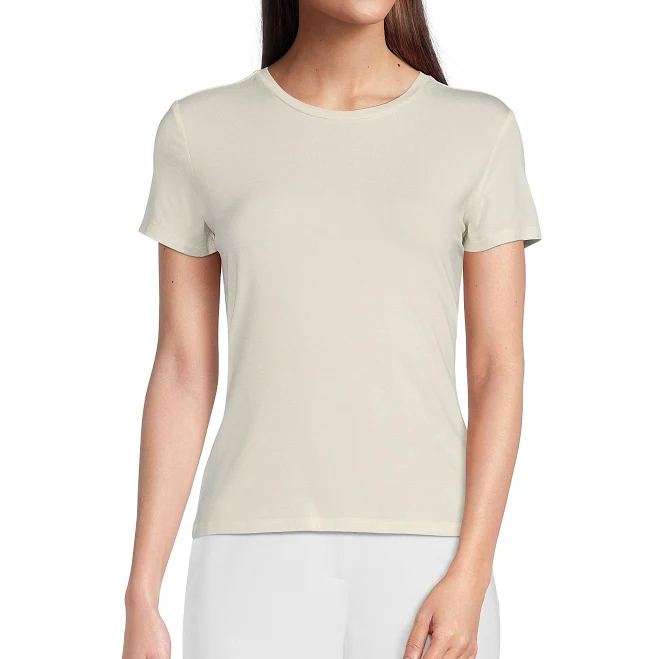 top Alex Marie Ellen Crew Neck Short Sleeve Jersey Knit Shirt Dillard's $49