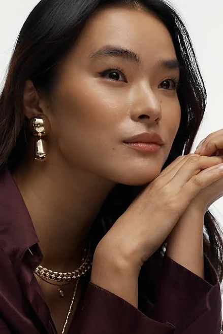 accessory Anthropologie Geo Stack Statement Earrings Anthropologie $29.95