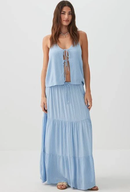 skirt Ardene Women's Crinkled Tiered Maxi Skirt Ardene $24.95