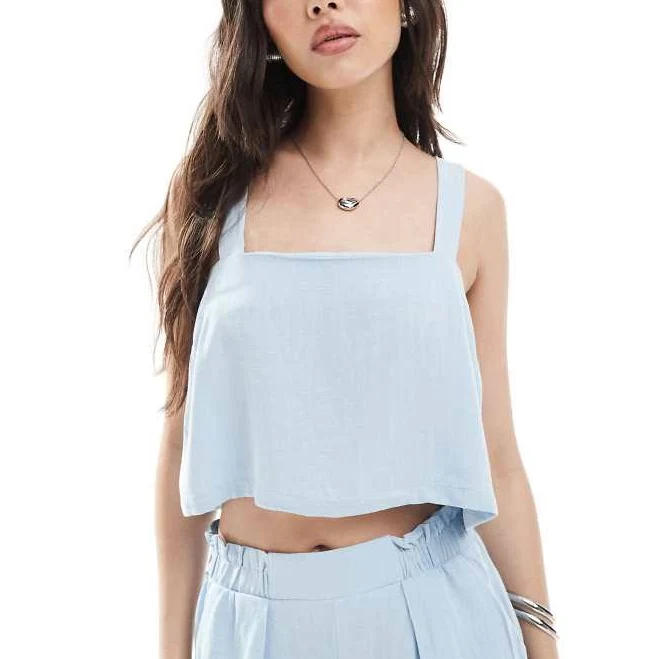 top ASOS Design Linen Square Neck Cami Top ASOS $19.24