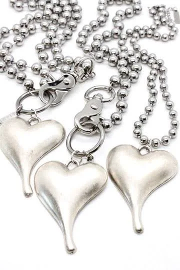 accessory Convertible Silver Pendant Chain Necklace The Lizou Collection $51