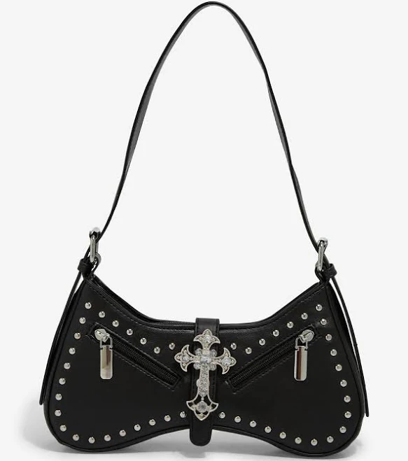bag Cross Stud Shoulder Bag Hot Topic $36.9