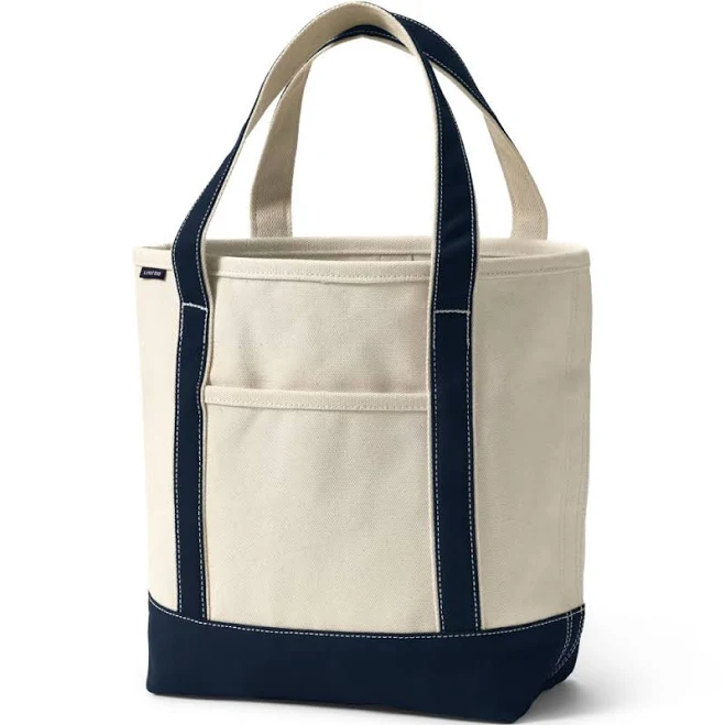 bag Custom Logo Open Top Canvas Tote Bag Lands' End Business Outfitters $28.02