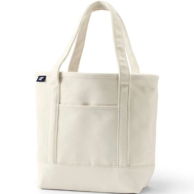 bag Custom Logo Open Top Canvas Tote Bag Lands' End Business Outfitters $28.02