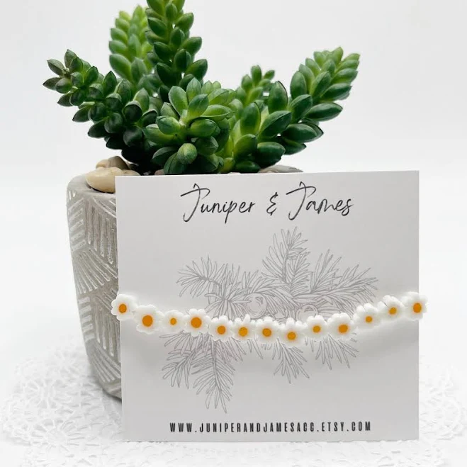 accessory Daisy Chain Bracelet with Glass Beads Etsy - Seller $12.5