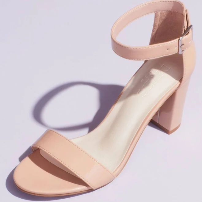 shoes David's Bridal Block Heel Ankle Strap Sandal David's Bridal $29.99