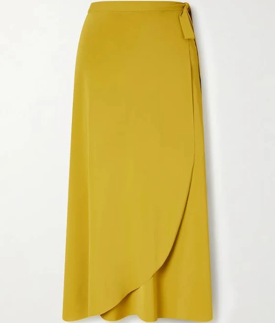 skirt Eres Julieta Stretch-jersey Wrap Midi Skirt - Women - Mustard Skirts - L NET-A-PORTER $470