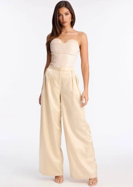 pants Fashion Nova Angelica Wide Leg Satin Trousers Fashion Nova $6.98